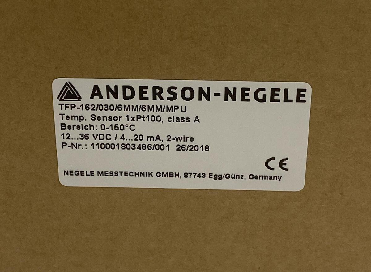 Used ANDERSON-NEGELE,TFP-162/030/6MM/6MM/MPU,TEMPERATURE SENSOR NEW