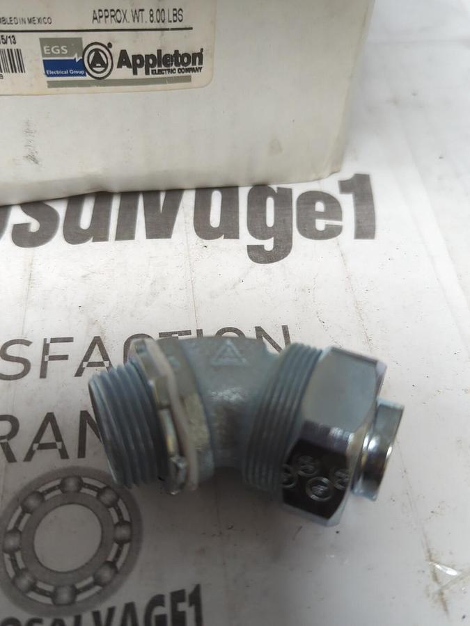 APPLETON,ST4575,3/4 INCH 45 DEG LIQUID TIGHT CONNECTORS BOX OF 25 NEW
