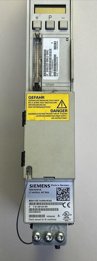 Used SIEMENS,6SN1123-1AA00-0CA2,SIMODRIVE 611 POWER MODULE W/ 6SN1122-0BA11-0AA1