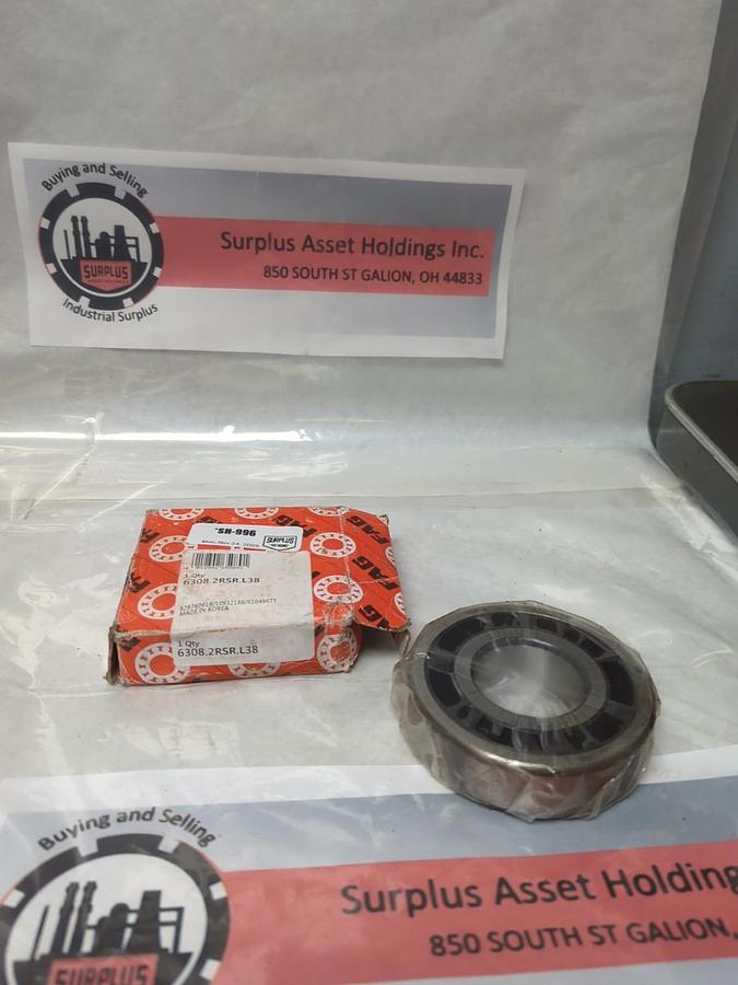 FAG,6308.2RSR.L38,RUBBER SEALED DEEP GROOVE BALL BEARING NOS