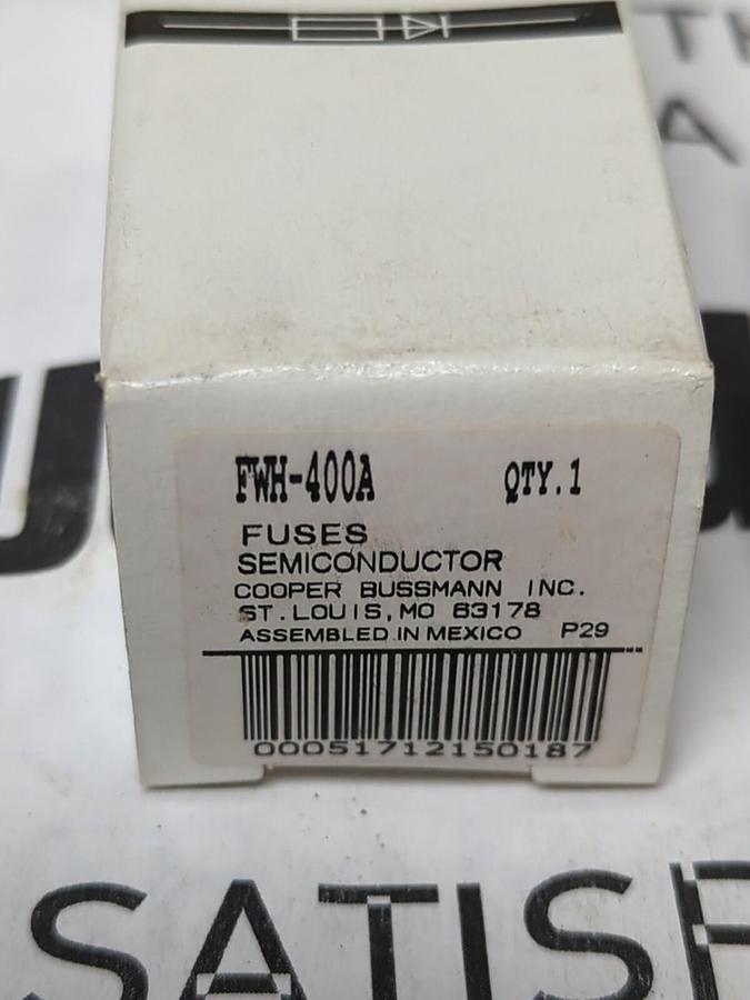 COOPER BUSSMANN,FWH-400A,SEMICONDUCTOR FUSE 400 AMP NEW