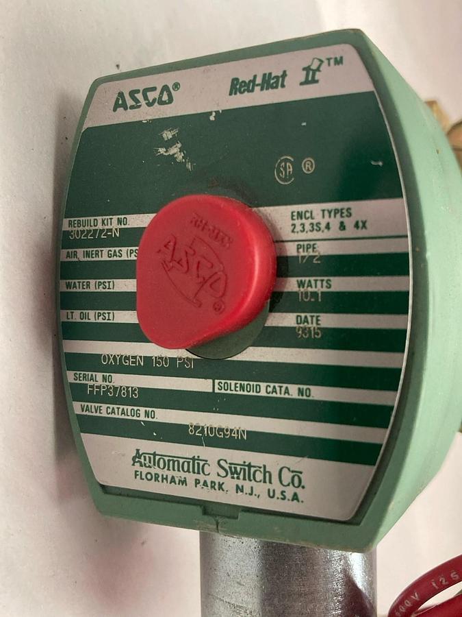Asco,8210G94N,Solenoid Valve 150PSI 10.1W