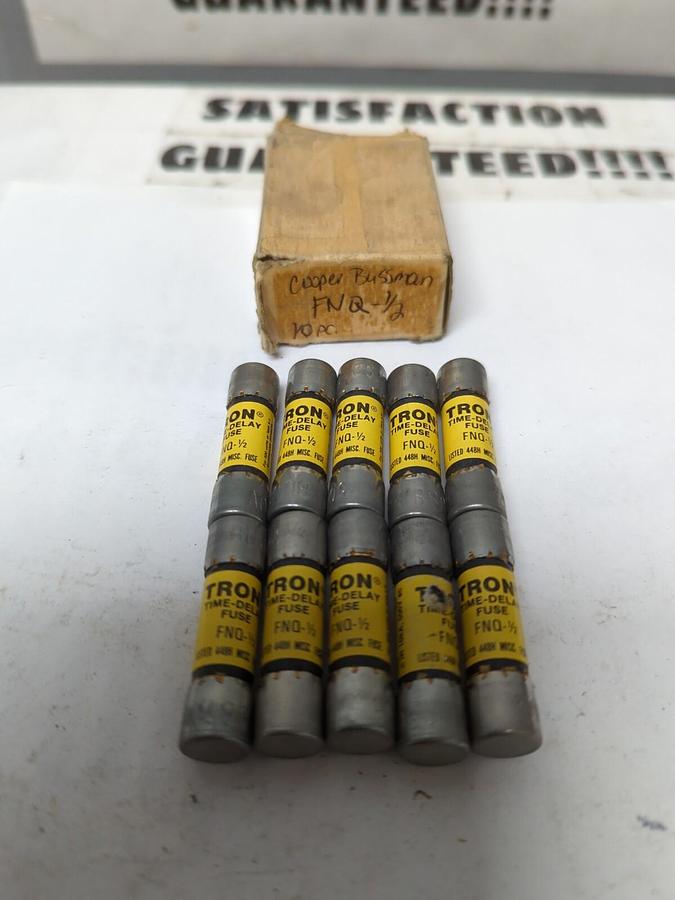 COOPER BUSSMANN,FNQ-1/2,TRON 1/2 AMP FUSES BOX OF 10 NOS