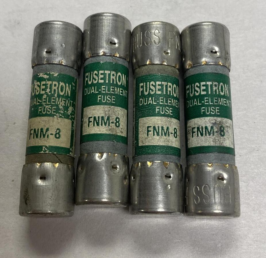 Cooper Bussmann,FNM-8,Fusetron Fuse Lot Of 4 NOS