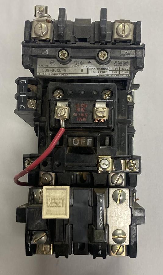 Used ALLEN BRADLEY,509-BOXD-9,STARTER 27A 600V