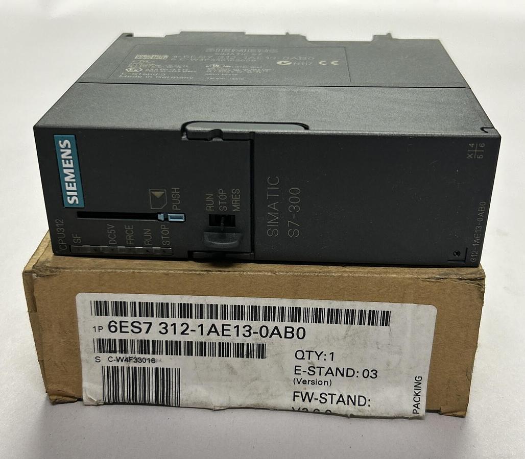 SIEMENS,6ES7312-1AE13-0AB0,SIMATIC S7-300 CPU MODULE NEW