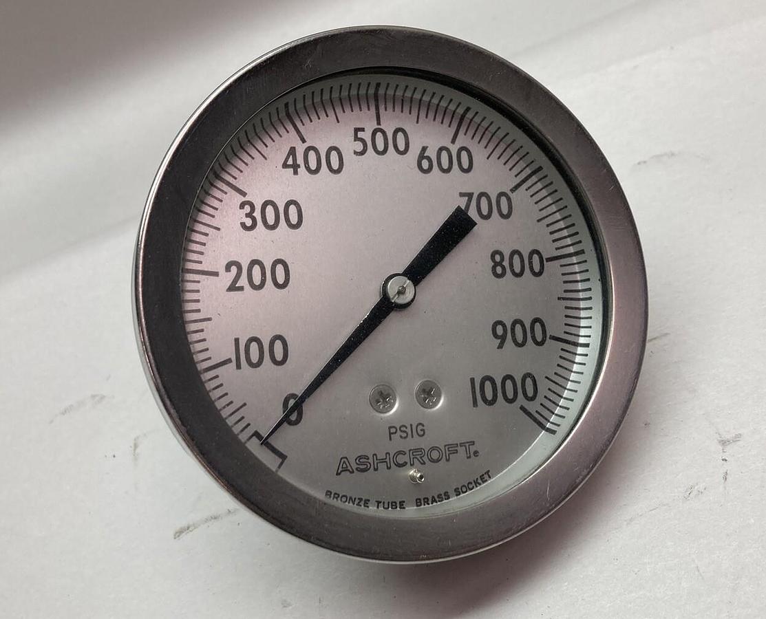 Ashcroft,0-1000 PSIG,Pressure Gauge