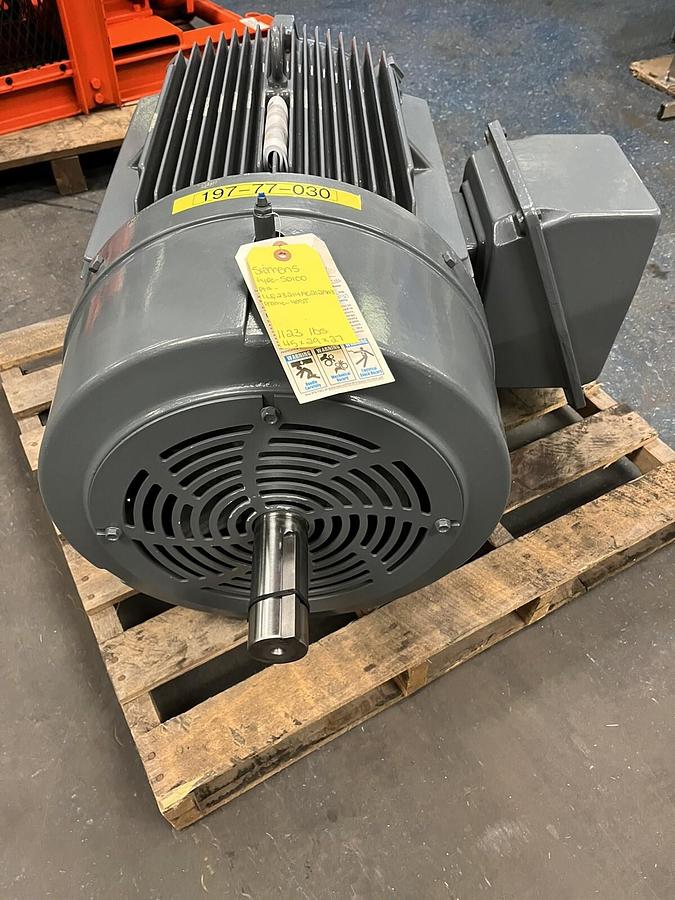 Used SIEMENS,1LE23214AC212AA3,SD100 MOTOR 75HP 1185RPM 460V 405T