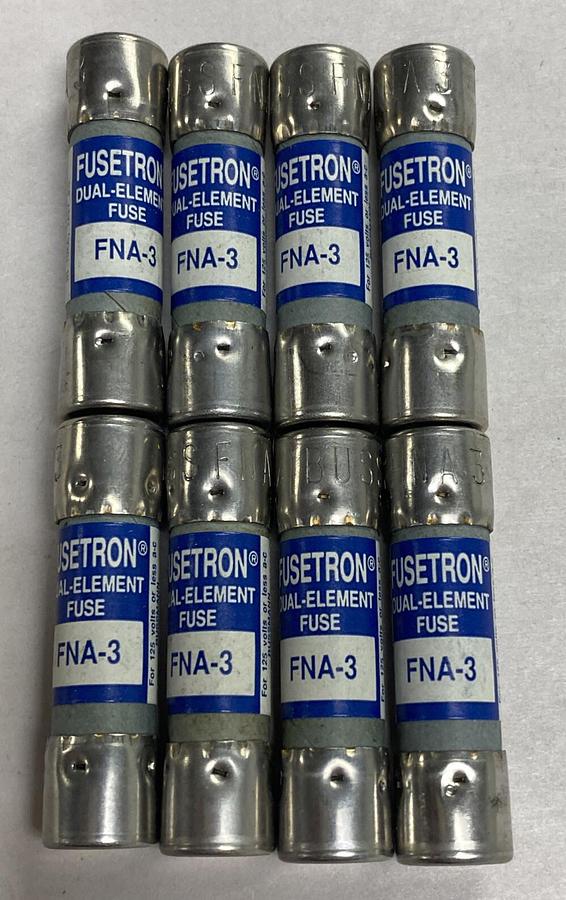 Cooper Bussmann,FNA-3,Fusetron Fuse Lot Of 8 NOS