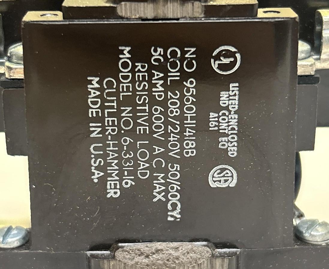 Used CUTLER-HAMMER,9560H1418B,CONTACTOR