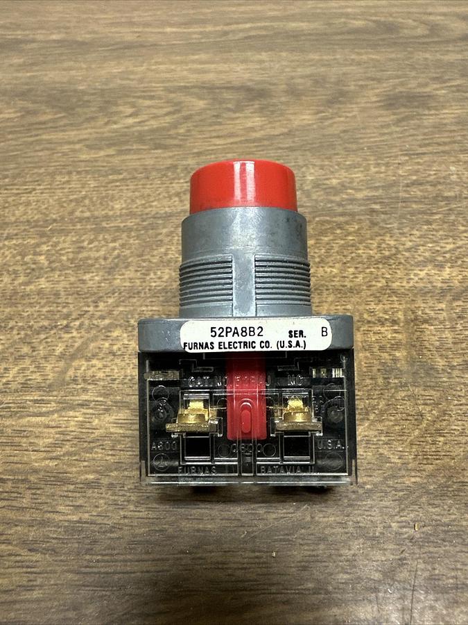 Used Furnas Electric,52PA8B2,Red Push Button Series B