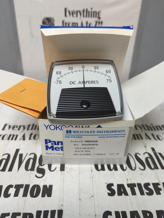 WESCHLER,19503249 ALL 254325GBPB-100-0-100MVDC-75-0-75DCA,PANEL METER NOS