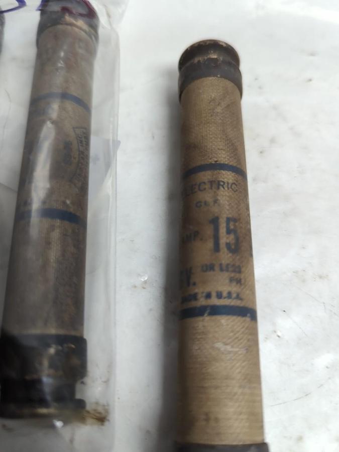 Used GE,GF6B15,CLF FUSE 15 AMP LOT OF 4 PRE-OWNED