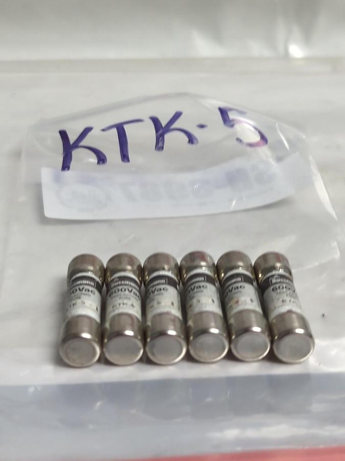 COOPER BUSSMANN,KTK-5,LIMITRON 5 AMP FUSE LOT OF 6 NOS