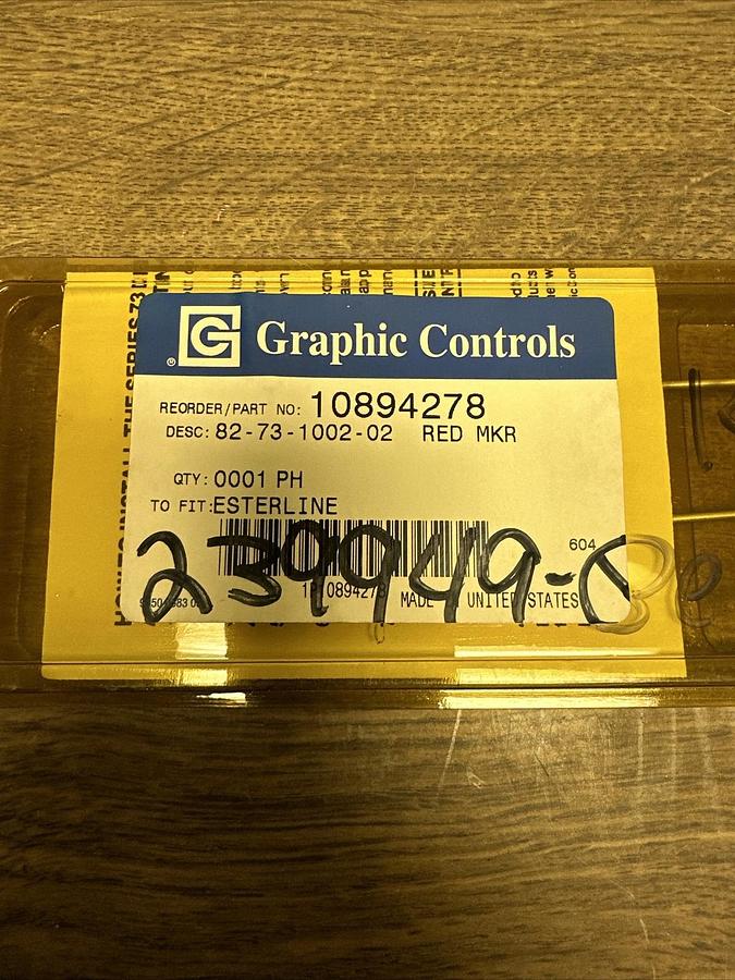 Esterline Graphic Control,82-73-1002-02,Red Disposable Pen Series 73