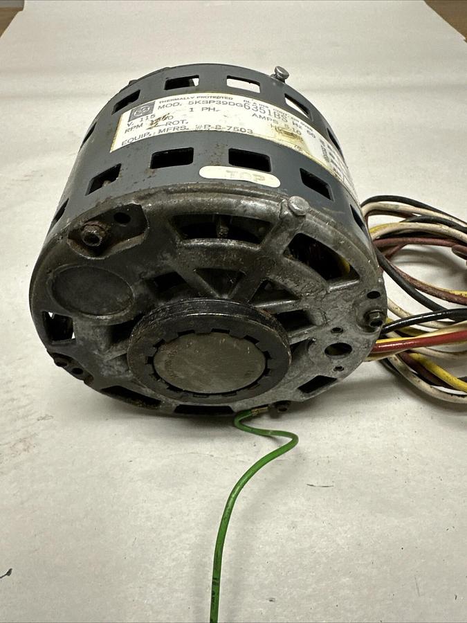 Used GE,5KSP39DG 6351BS,1/8HP 1050RPM 115V Single Phase Blower Motor (G005)