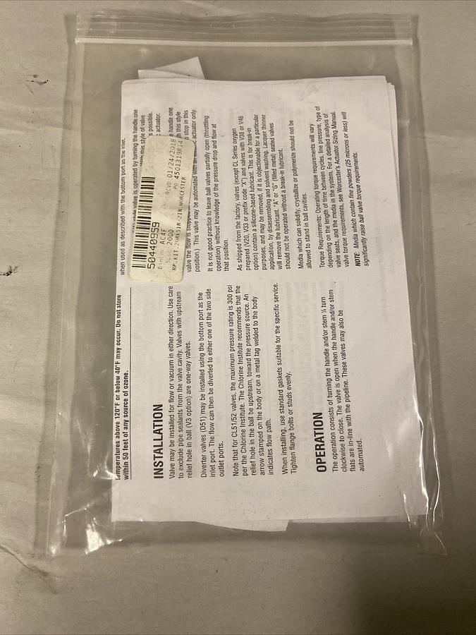 Used Flowserve,20RK51RT,Repair Kit