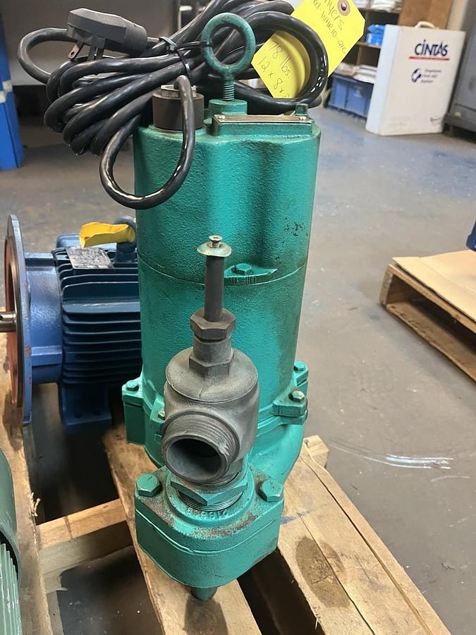 Used FE MYERS,WHR10-21C,SEWAGE PUMP 1HP 1PH 230V 2"