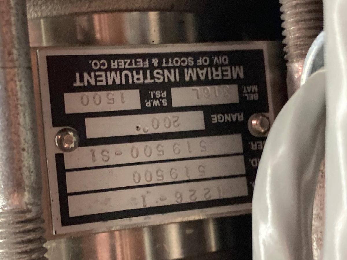 Meriam Instrument,1226-1,PPH Steam Indicator 1500PSI
