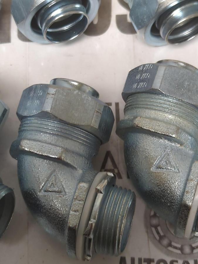 APPLETON,ST9075,LIQUID TIGHT 3/4 INCH CONDUIT CONNECTORS 90 DEG BOX OF 10 NEW
