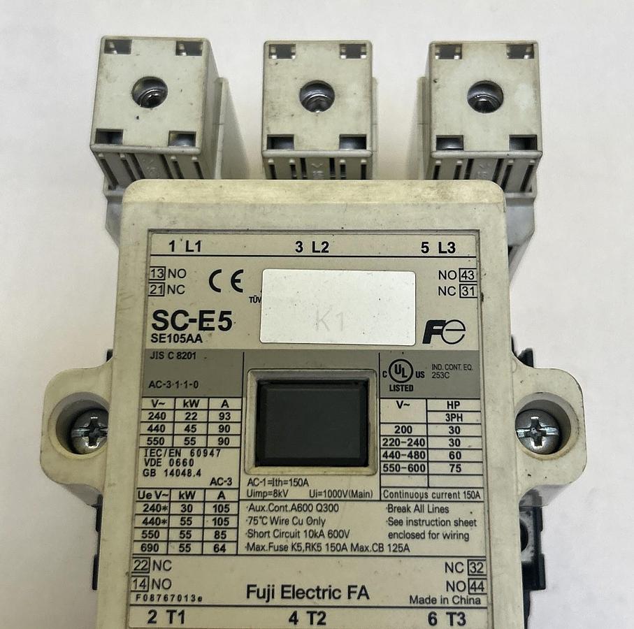 Used FUJI ELECTRIC,SE105AA,MAGNETIC CONTACTOR