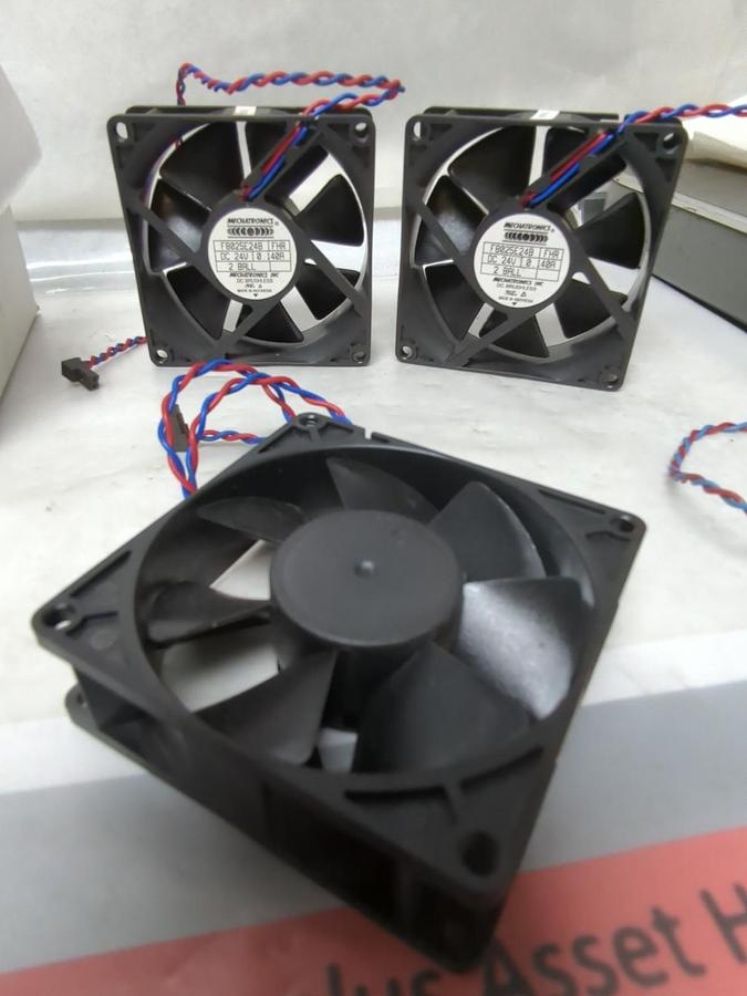 Used MECHATRONICS,F8025E24B,AXIAL FAN 24V 0.140A LOT OF 3 PRE-OWNED