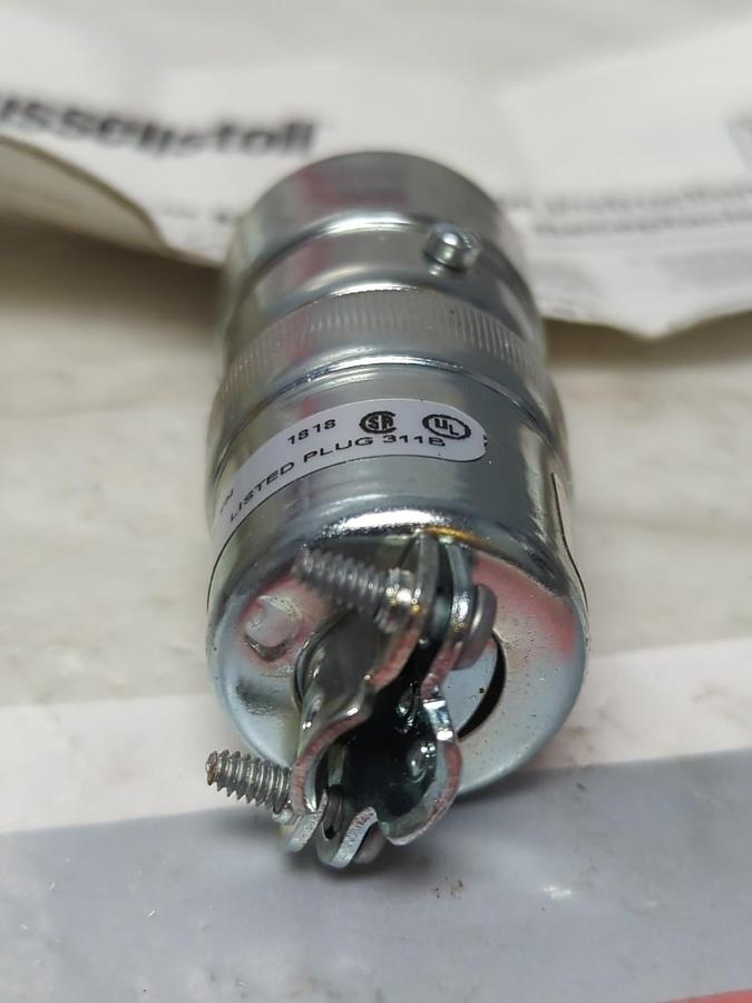 T&B RUSSELLSTOLL,8723R,MIDGET EVER-LOC CONNECTOR REV SVCE 20A 250VAC NOS