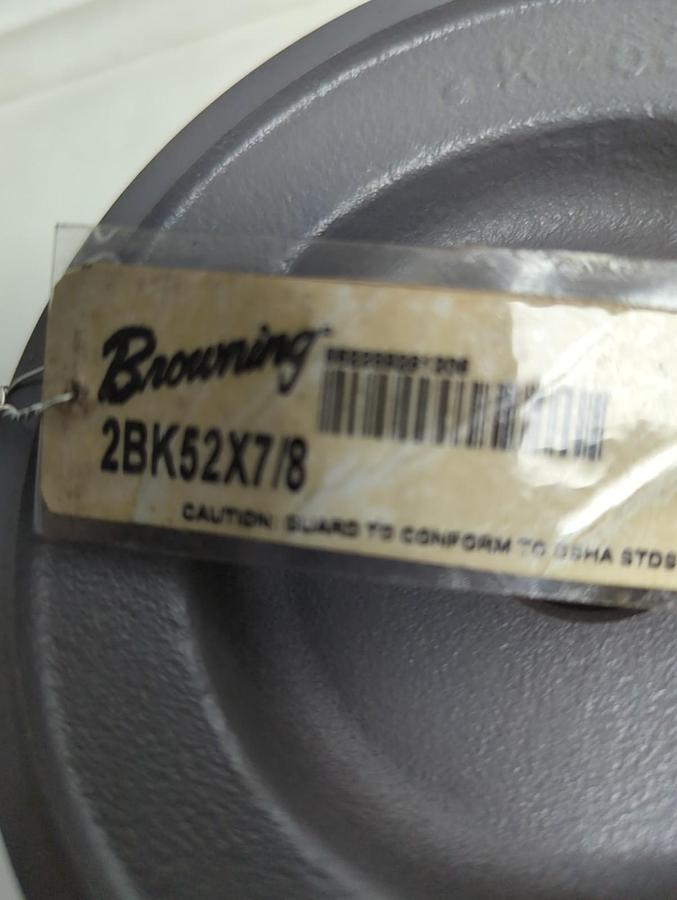 Used BROWNING,2BK52X7/8,V-BELT PULLEY PRE-OWNED