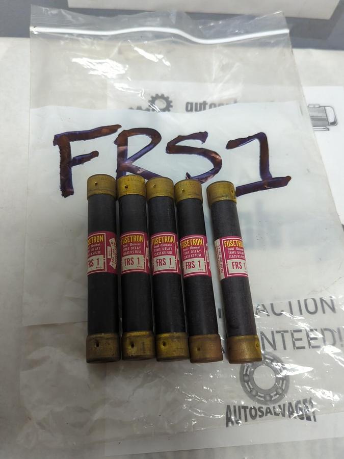 COOPER BUSSMANN,FRS1,TIME-DELAY 1 AMP FUSES LOT OF 5 NOS
