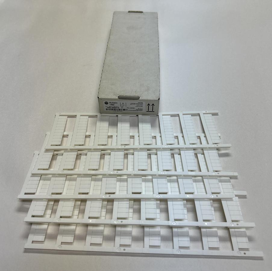 Used ALLEN BRADLEY,1492-MS6X12,SER A MARKER CARD BOX OF 5 NEW