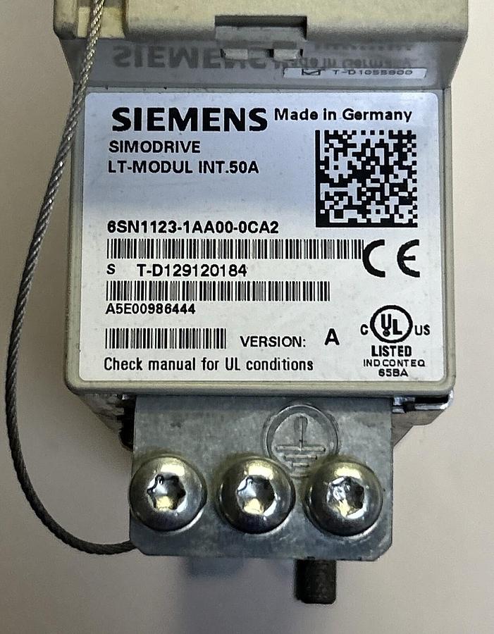 Used SIEMENS,6SN1123-1AA00-0CA2,SIMODRIVE 611 POWER MODULE W/ 6SN1122-0BA11-0AA1