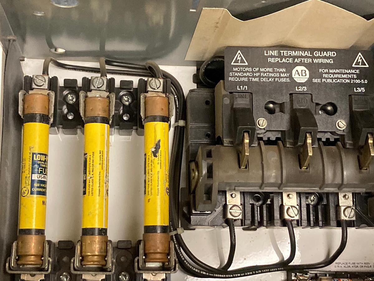 Used Allen-Bradley,2106B,Size 1 Fused MCC 20 Inch REVERSING Starter Feeder Bucket