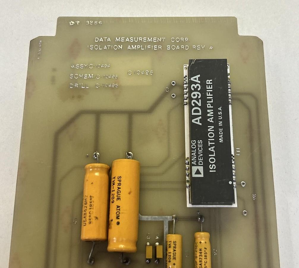Used DATA MEASUREMENT CORP,C10495,ISOLATION AMPLIFIER BOARD