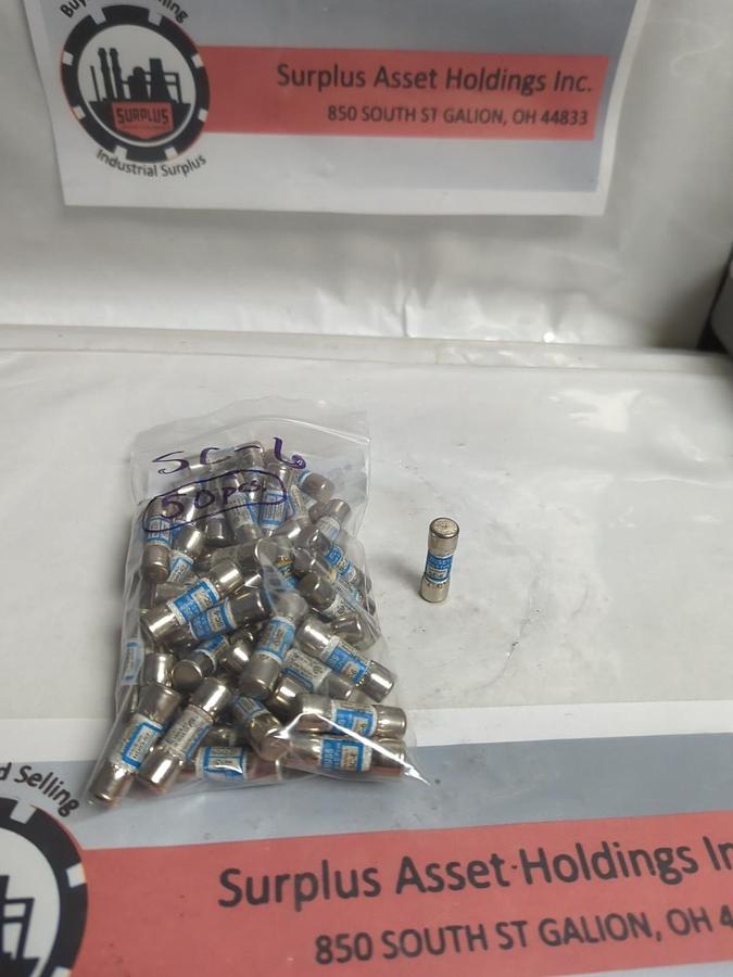 Used COOPER BUSSMANN,SC-6,CLASS C 6 AMP FUSE LOT OF 50 PRE-OWNED