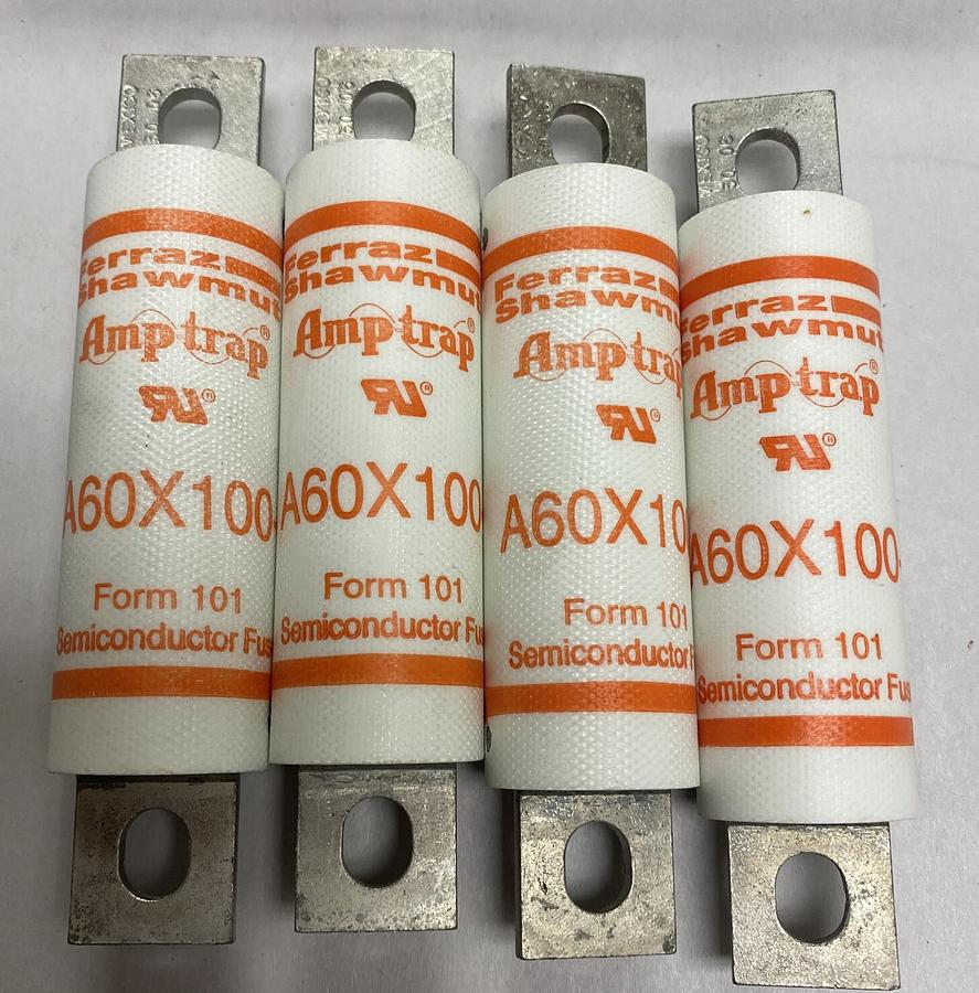 Ferraz Shawmut,A60X100-4,Power Fuse 100A 600VAC Lot Of 4 NOS