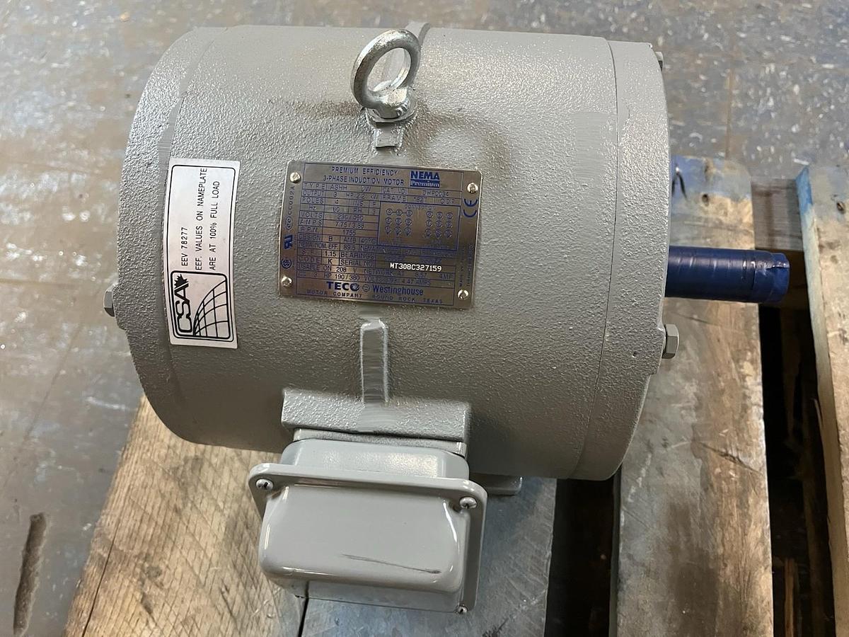 TECO,DHP0034,ASHH-UW MOTOR 3HP 1755RPM 3PH 182T ODP