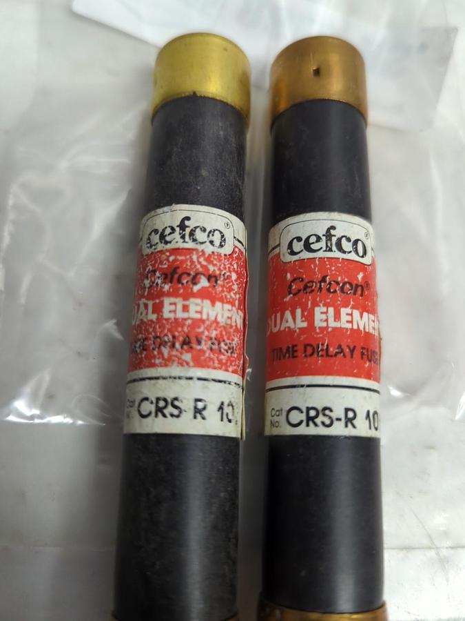 Used CEFCO,CRS-R-10,TIME-DELAY 10 AMP FUSE LOT OF 2 PRE-OWNED