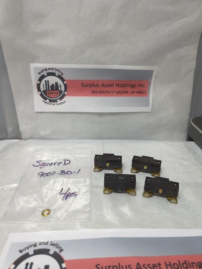 Used SQUARE D,9007-BO-1,SNAP LIMIT SWITCH LOT OF 4 PRE-OWNED