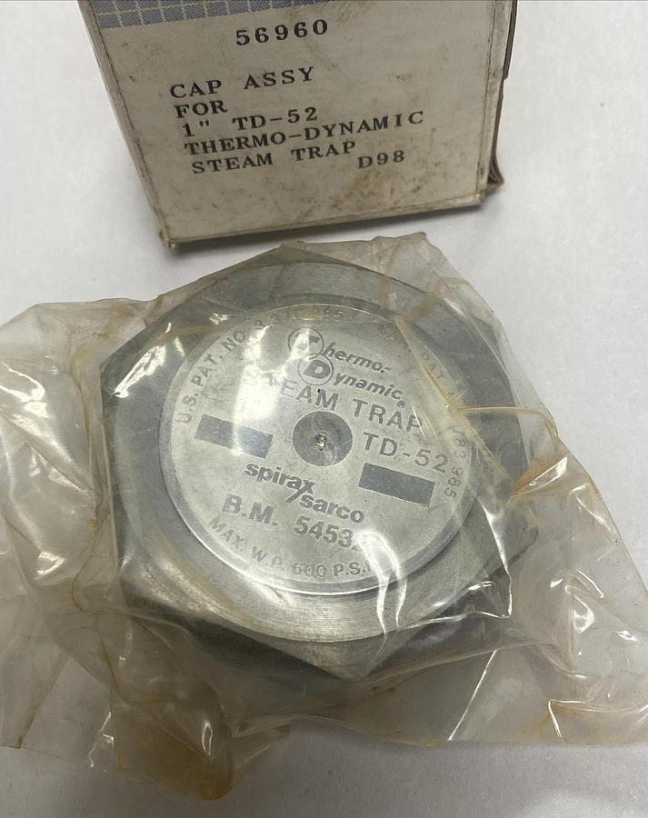 Spirax Sarco,56960,Cap Assembly for 1 IN TD-52 Thermo-Dynamic Steam Trap NOS