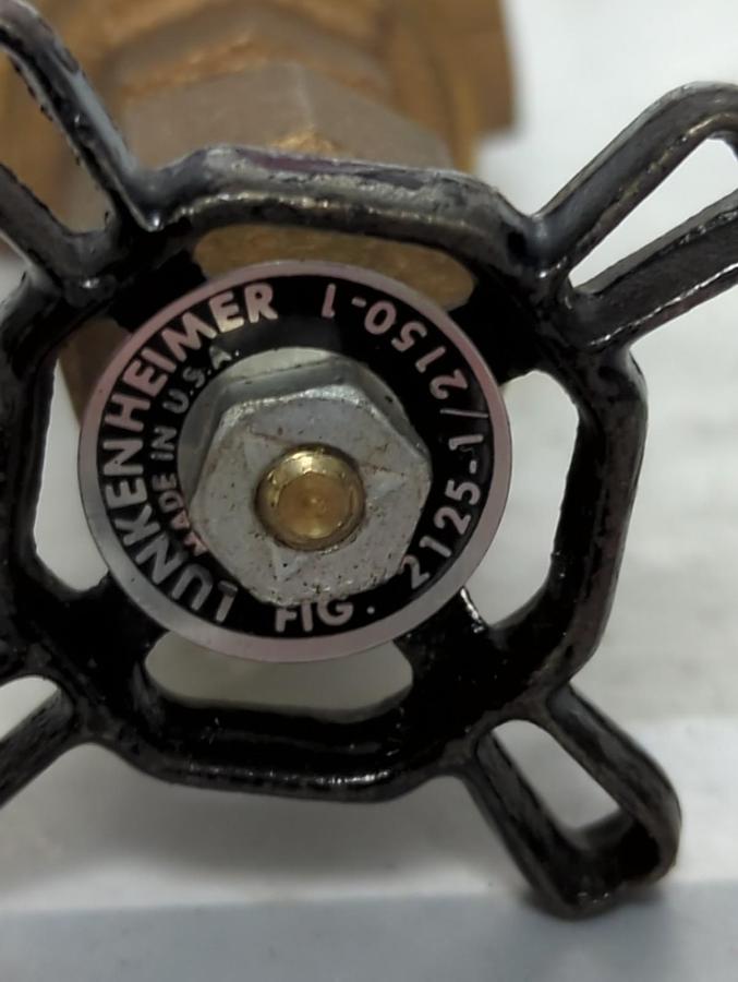 LUNKENHEIMER,2125-1/2150-1,GATE VALVE 3/8 INCH NOS