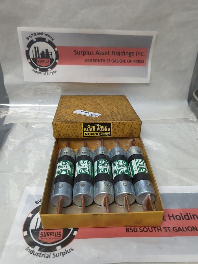 COOPER BUSSMANN,NON 80,ONE-TIME 80 AMP FUSES PACK OF 5 NOS