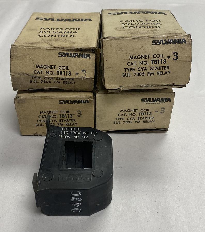Sylvania,TB113-3,Magnet Coil 110-120V 60HZ Lot Of 4 NOS