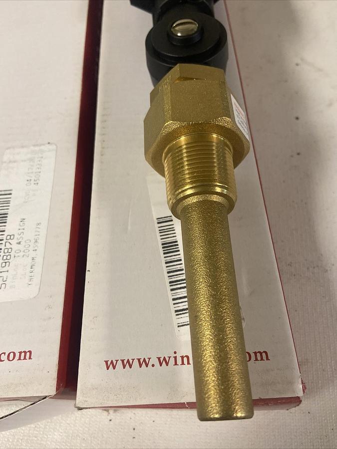 Used Winters,TIM103,Thermometer Analog 0-160 Deg 3/4 IN NPT 9 IN Length  Lot of 2