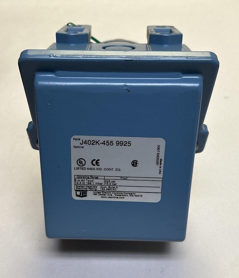 UNITED ELECTRIC,J402K-4559925,PRESSURE SWITCH NOS