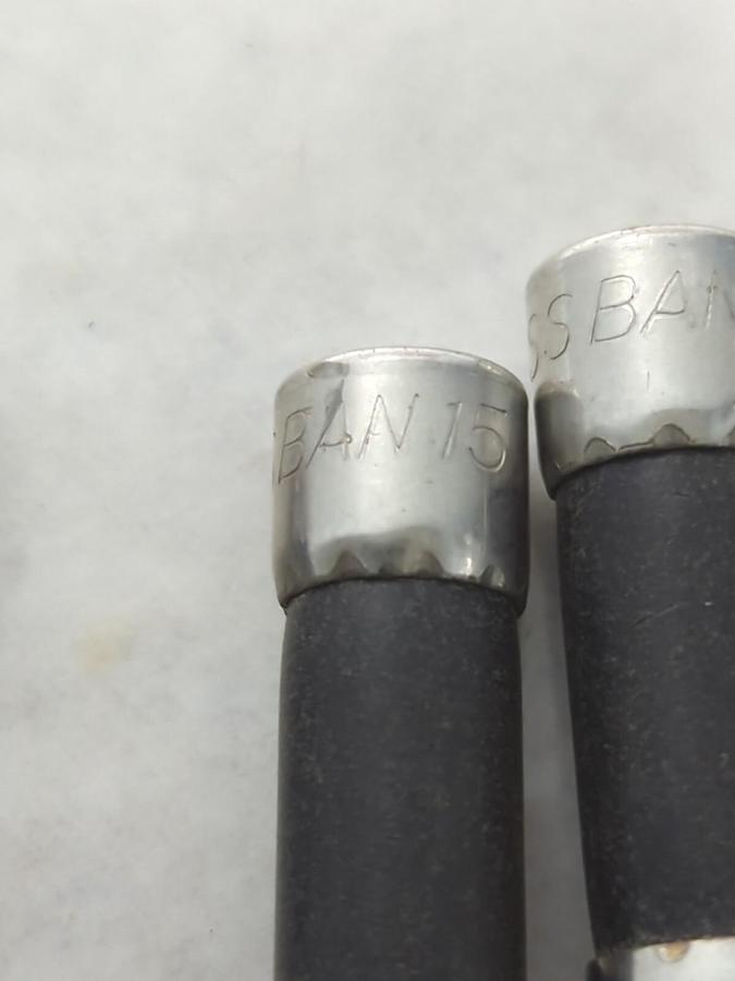 Used COOPER BUSSMANN,BAN-15,FAST ACTING 15 AMP FUSE LOT OF 4 PRE-OWNED