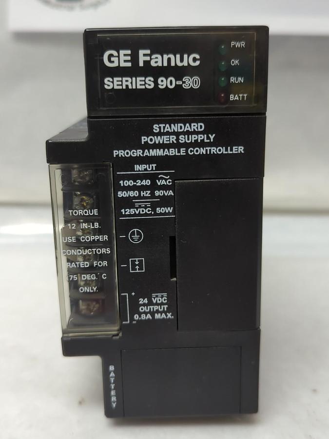 Used GE FANUC,IC693PWR321Z,POWER SUPPLY 120/240VAC 125VDC 30W STD PRE-OWNED