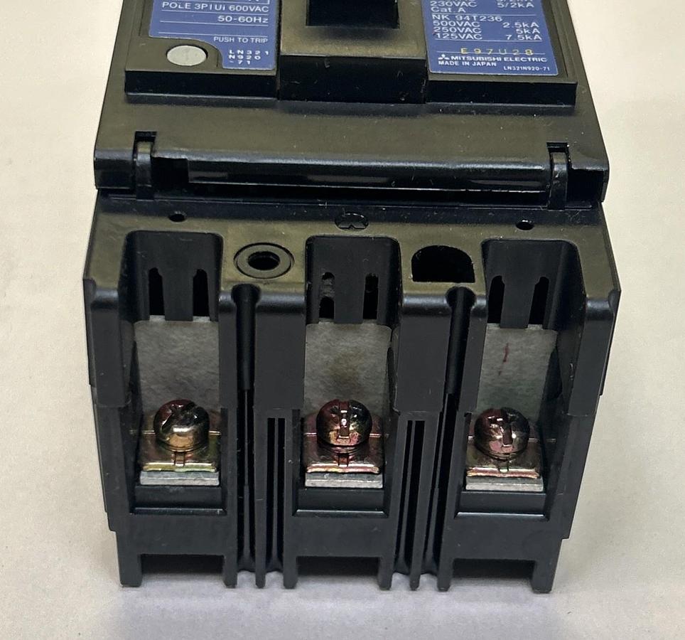 Used MITSUBISHI,NF50-CP,NO FUSE BREAKER 50A 600V 3P