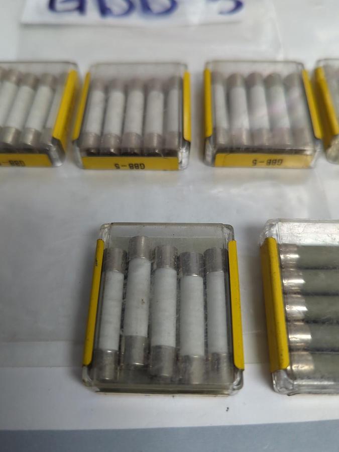 COOPER BUSSMANN,GBB-5,FAST ACTING 5 AMP FUSE LOT OF 35 NOS