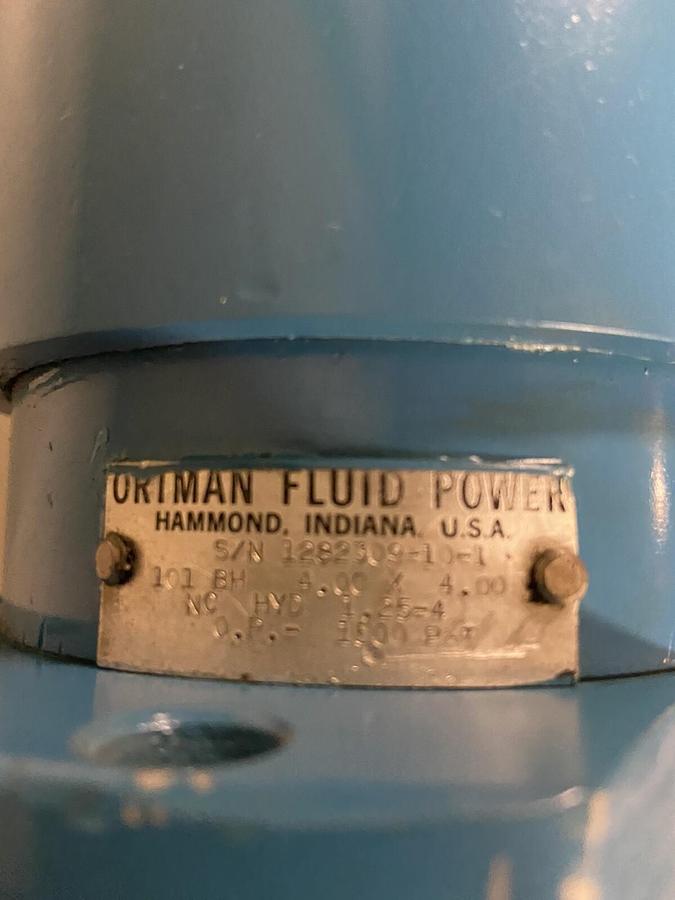 Used Ortman,101-BH,Hydraulic Cylinder 1500PSI 4.00x4.00 1.25-4