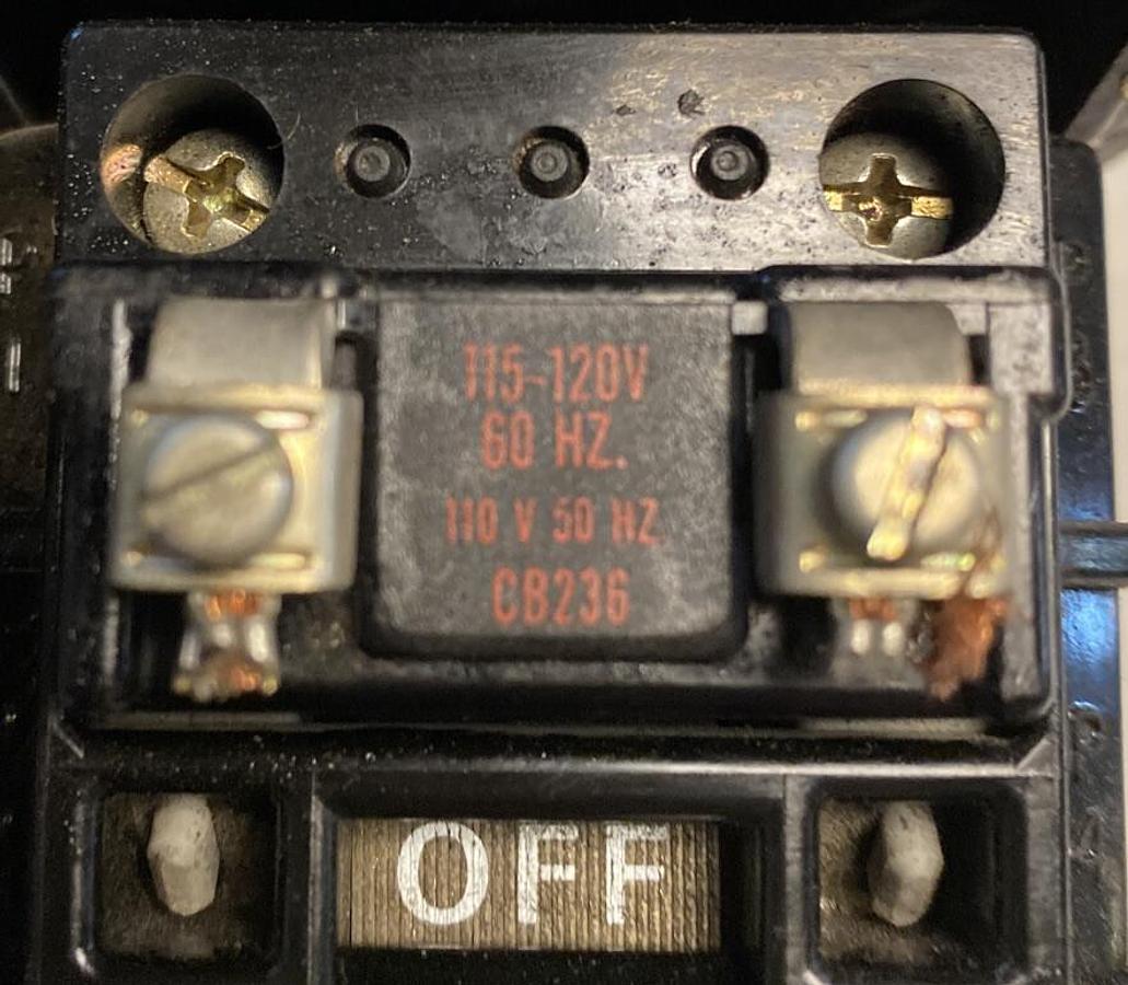 Used Allen-Bradley,505-AOD,Ser C Size 0 Reversing Starter 18AMP 600VAC 120V Coil